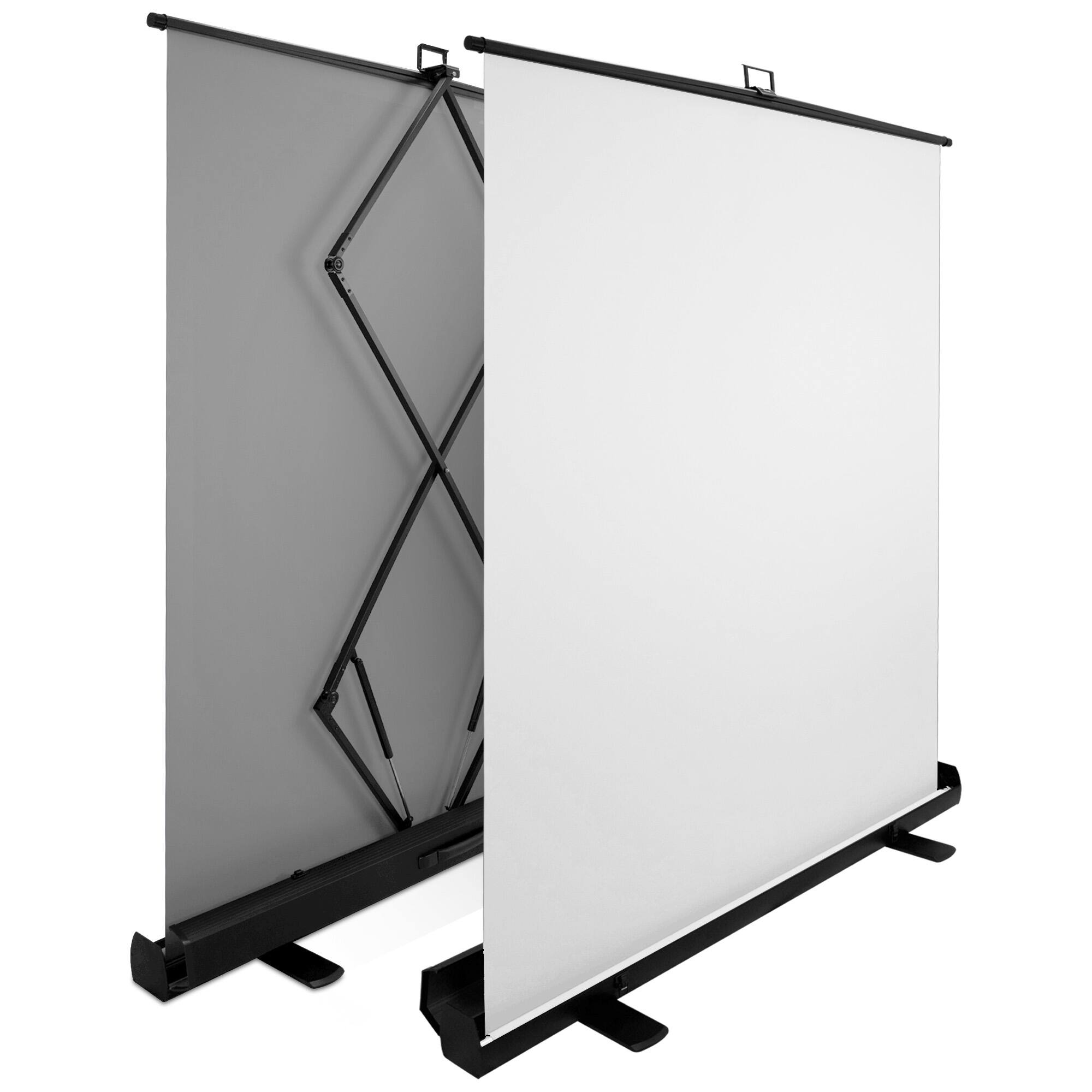 Angle. KHOMO GEAR - Pull-Up White Backdrop – Clean Collapsible Studio Screen for Photos, Video Calls, and Live Streaming - White.