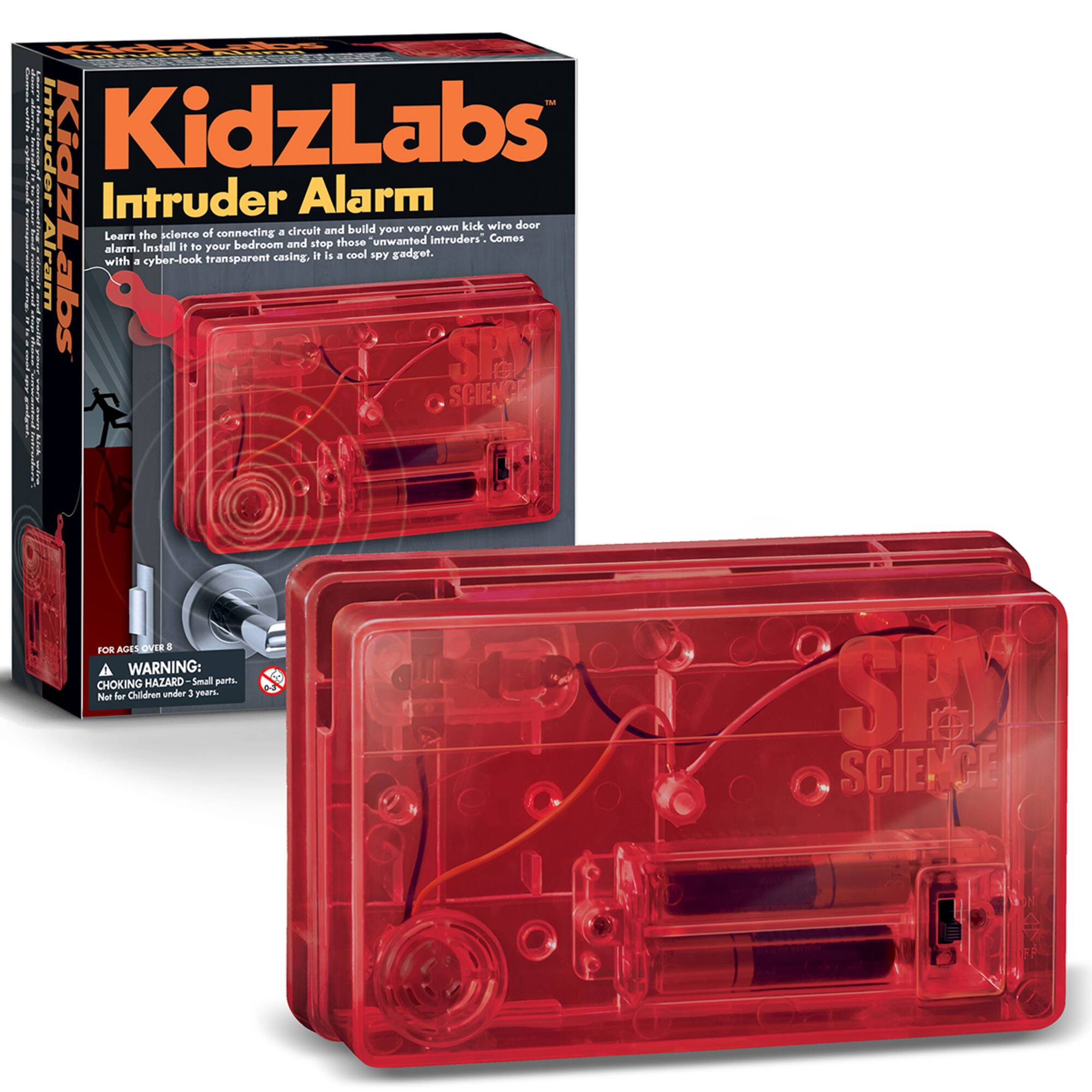 KidzLabs Intruder Alarm

Learn the science of connecting a circuit and build your very own kidz wire door alarm. Install it to your bedroom and stop those unwanted intruders. Comes with a cyber-look transparent casing. It is a cool spy gadget!

FOR AGES 8 AND UP

WARNING: CHOKING HAZARD - Small parts. Not for children under 3 years.