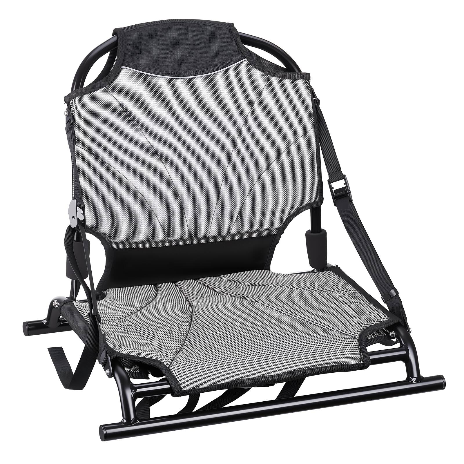 Alt View 5. VEVOR - Kayak Seat, 1 Pack 1.3" Raised Height, Universal Foldable Canoe Seat with Adjustable Back Support, Adjustable Straps - Black & Gray.