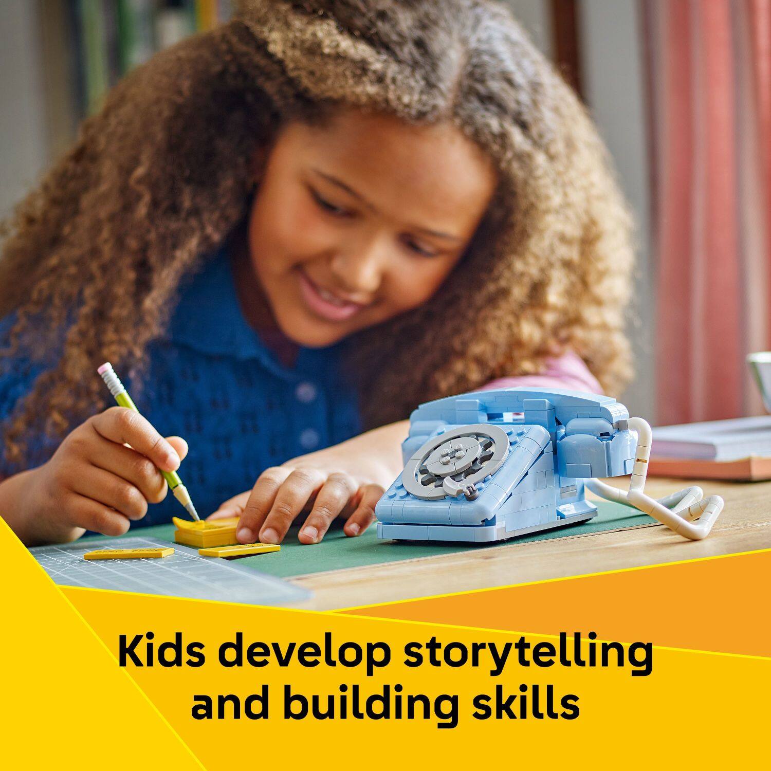 Kids develop storytelling and building skills