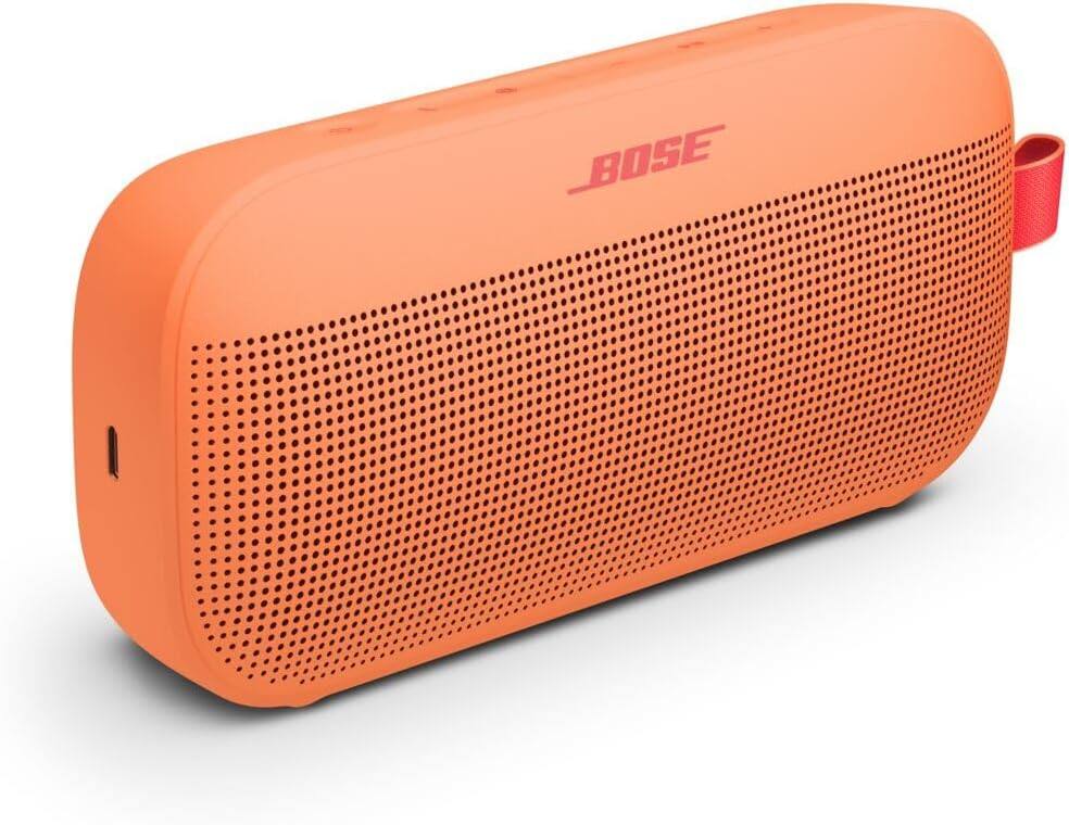 Left. Bose - Bose SoundLink Flex Bluetooth Speaker (2nd Gen) Bundle with Fast Charger - Portable (Sunset Peach) - Sunset Peach.
