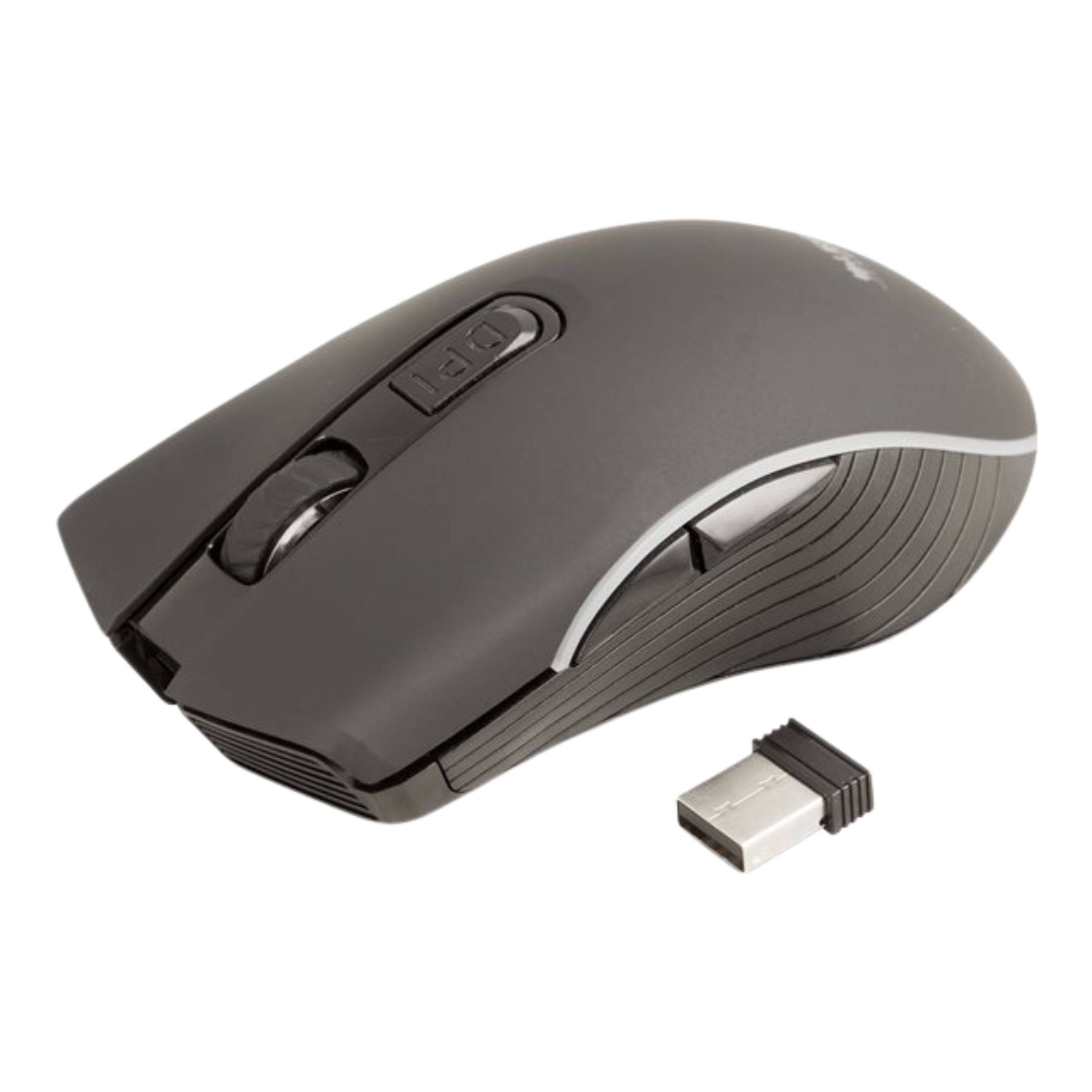 Front. Kitcheniva - Rechargeable Ambidextrous Optical Mouse Bluetooth 5.0 Wireless 2.4 Ghz - Black.