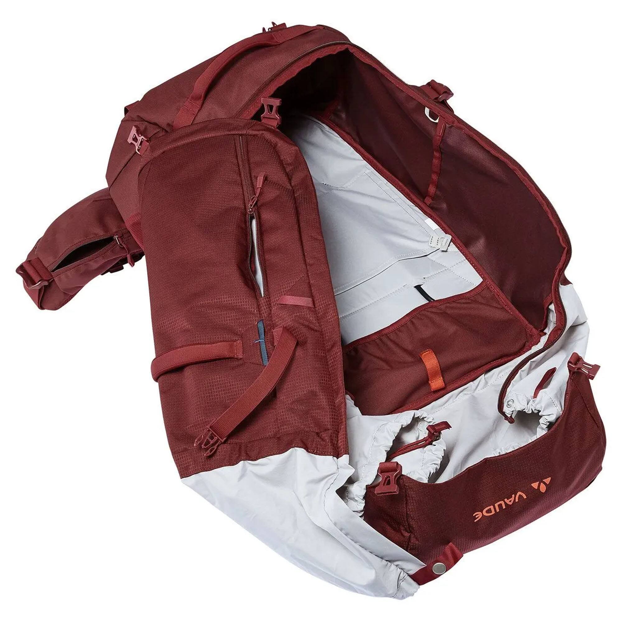 Alt View 3. VAUDE - Vaude Women's Astrum EVO 55+10 Trekking Backpack - Dark Cherry - Dark Cherry.