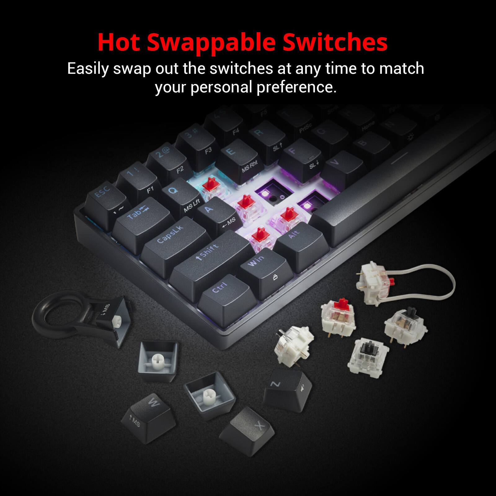 Mad Catz MadCatz S.T.R.I.K.E. 6 60 Percent Gaming Keyboard 60% ...