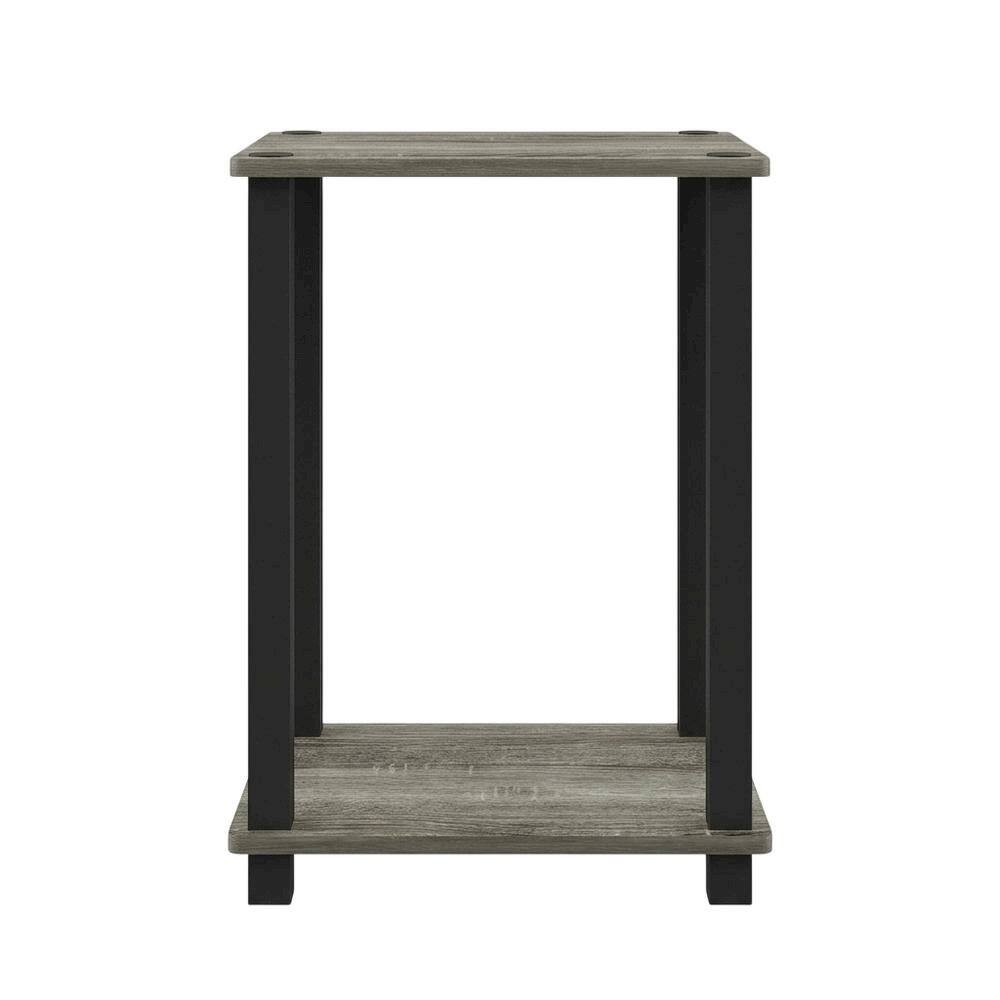 Back. FurniFact - French Oak and Black Nightstand Set with Wooden Finish - French Oak/Black.