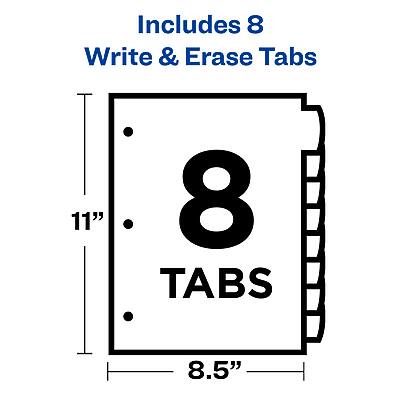 Includes 8 Write & Erase Tabs

8 Tabs

11" x 8.5"