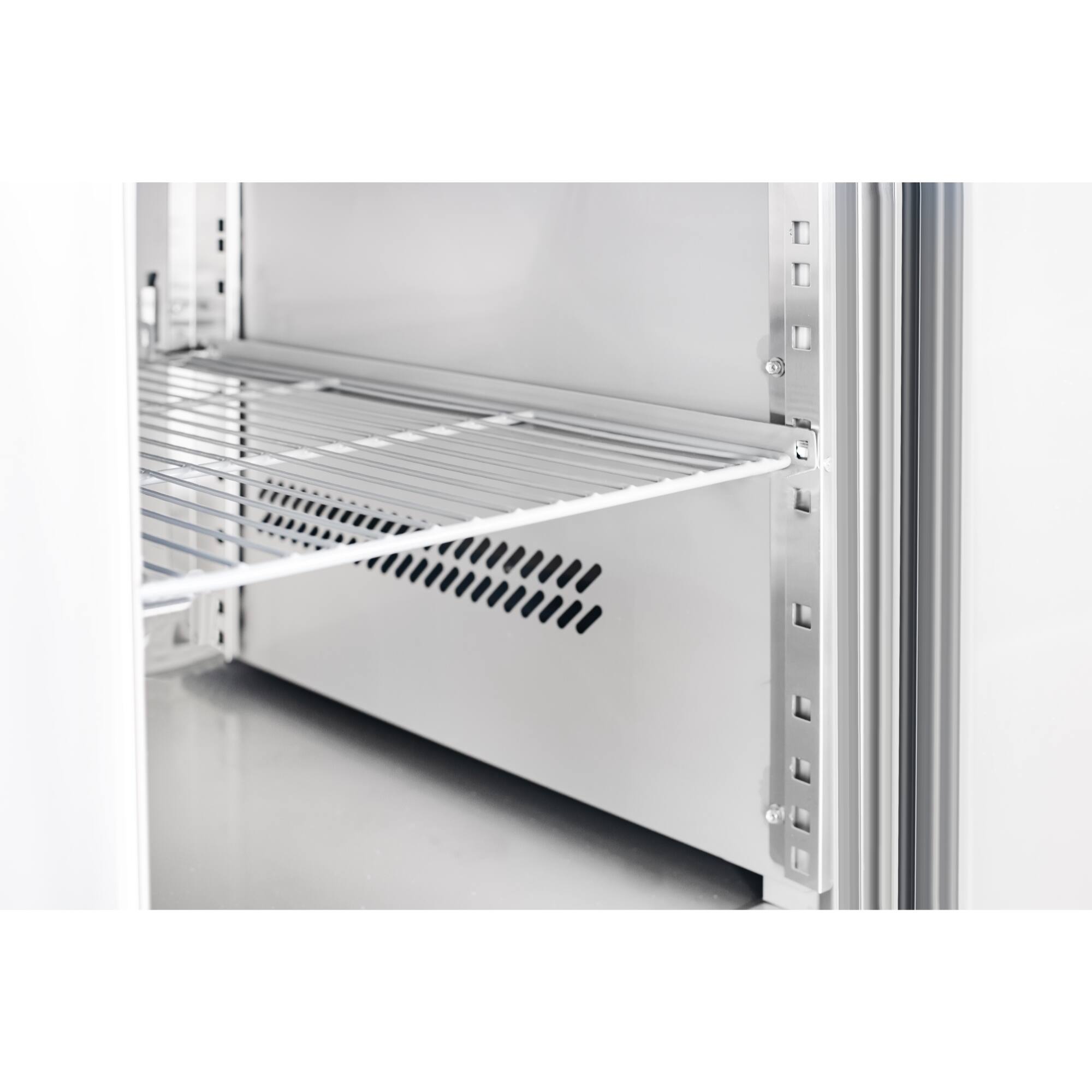 Alt View 6. Koolmore - 59 in. Commercial Refrigerated Granite Top Pizza Prep Station with Stainless Steel Refrigerated Condiment Pan Holder - Stainless-Steel.
