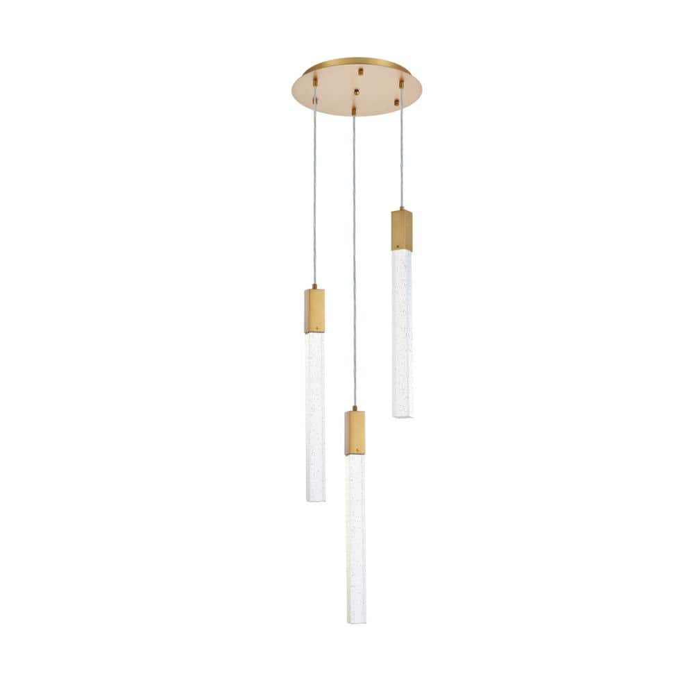 Elegant Lighting - Weston 3 lights pendant in - Satin Gold price history on PriceWatchPro