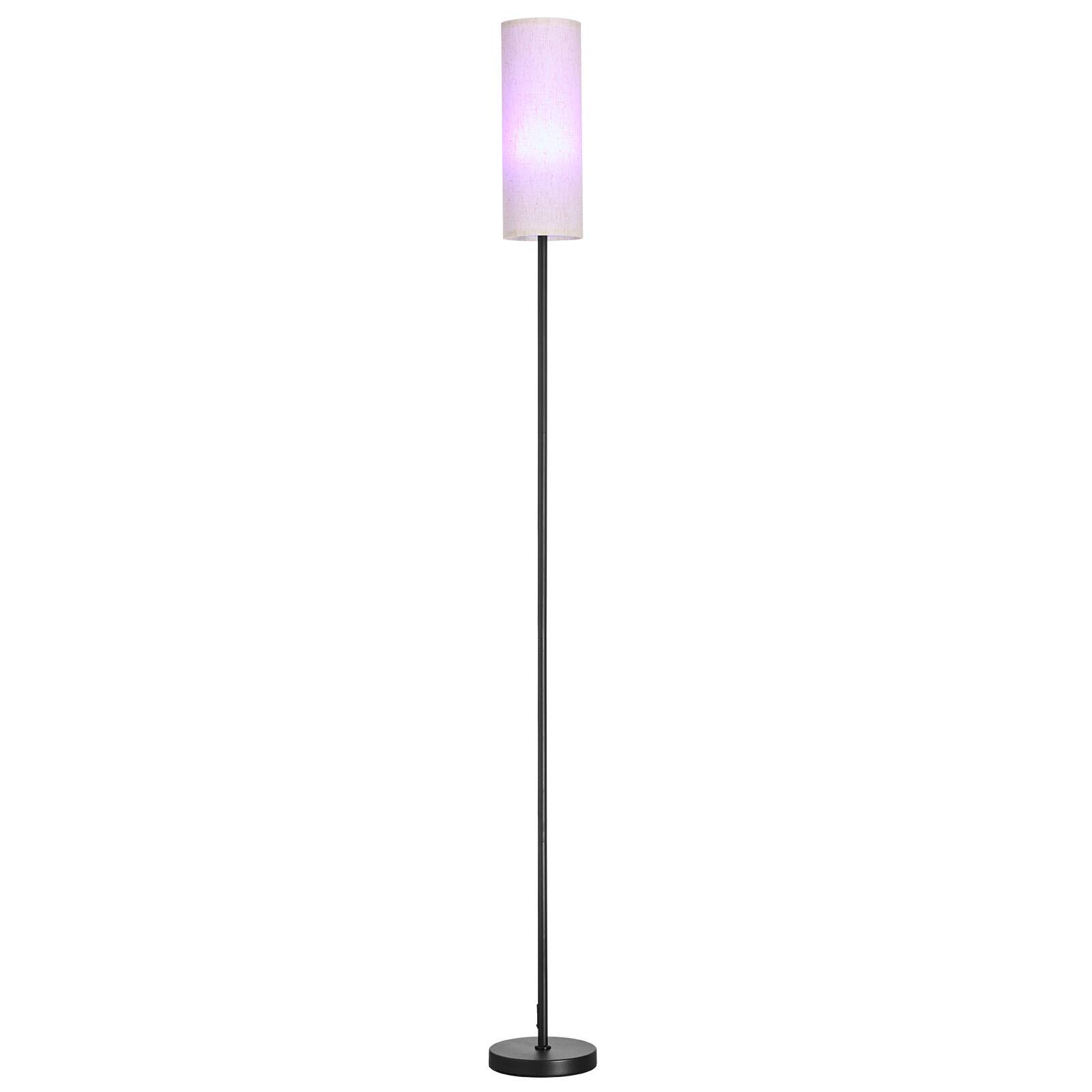 Alt View 5. VEVOR - Dimmable Floor Lamp, Stepless Adjustable Colors, Modern Standing Lamp with Remote Control, Foot Switch & APP Control - Black + White.