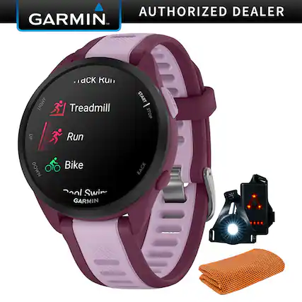 AUTHORIZED DEALER
GARMIN
Treadmill
Run
Bike
Pool Swim
LIGHT
START / STOP
UP
DOWN
BACK
GARMIN