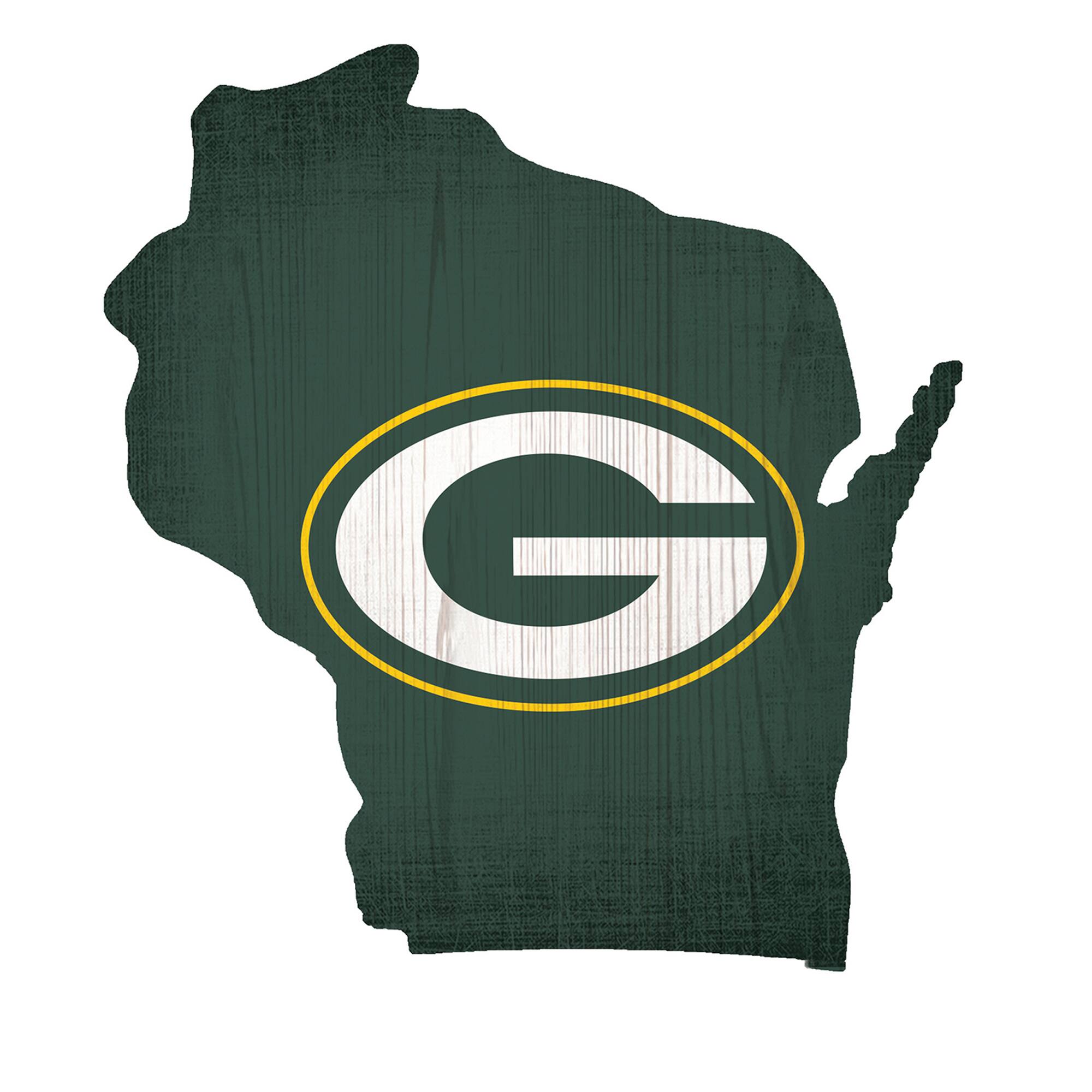 Green Bay Packers 12" Logo State Sign