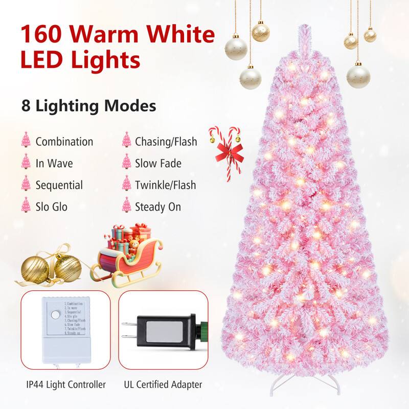 160 Warm White LED Lights

8 Lighting Modes
- Combination In Wave
- Chasing/Flash Slow Fade
- Sequential Slo Glo
- Twinkle/Flash Steady On
- Twinkle/Flash

IP44 Light Controller
UL Certified Adapter