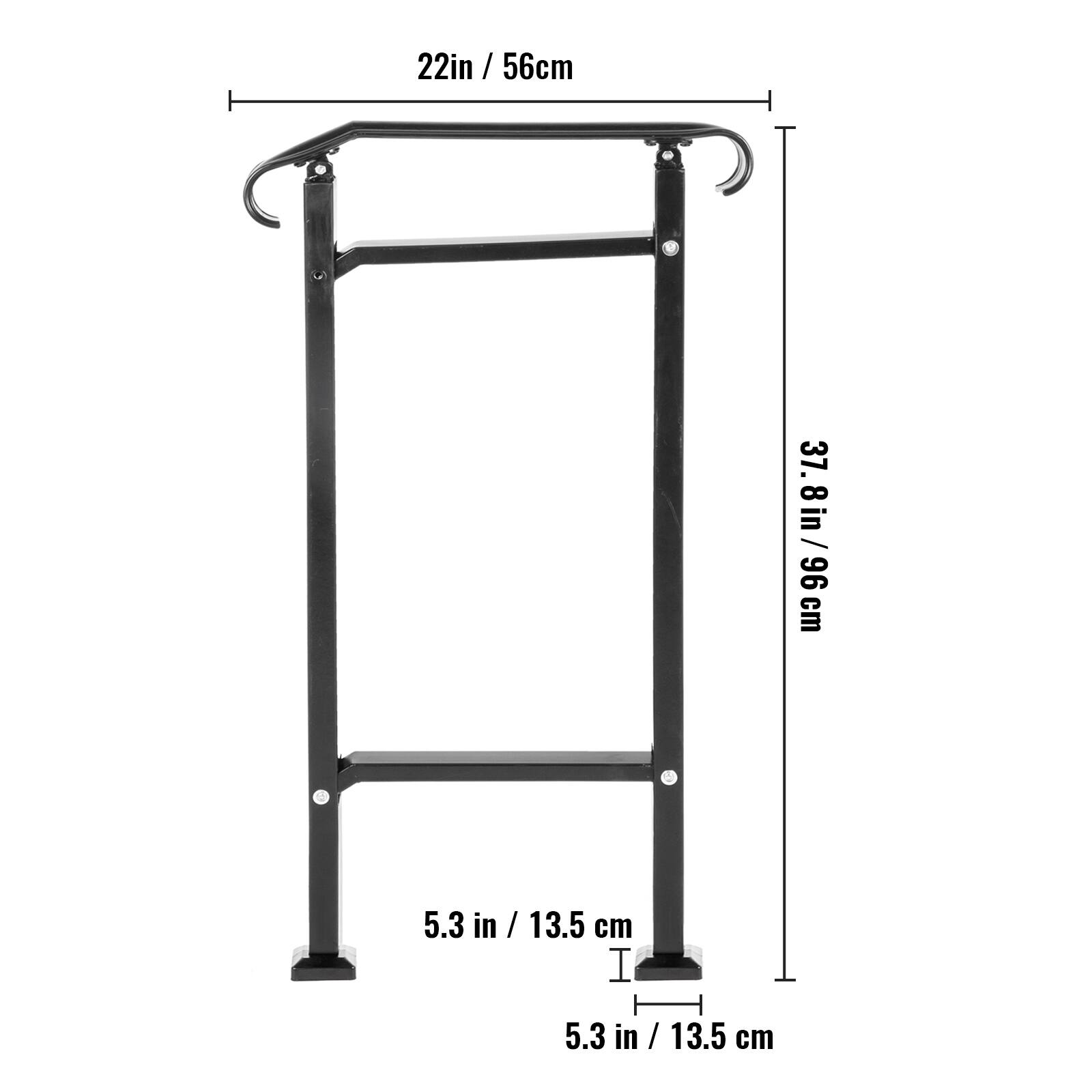 22in / 56cm, 37.8in / 96cm, 5.3 in / 13.5 cm, 5.3 in / 13.5 cm