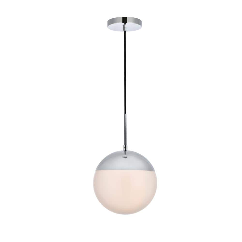 Living District - Eclipse 1 Light Chrome Pendant With Frosted White Glass - Chrome And Frosted White price history on PriceWatchPro
