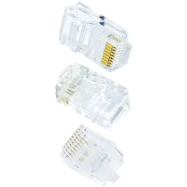 Ethereal - 8-Pin CAT-6 Crimp Connectors, 50 Count - Clear