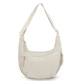 Unique Bargains - Sling Bag for Men Women, Lightweight Arch Moon Crossbody Bag, Water Repellent Chest Fanny Pack for Hiking Travel Commute - White
