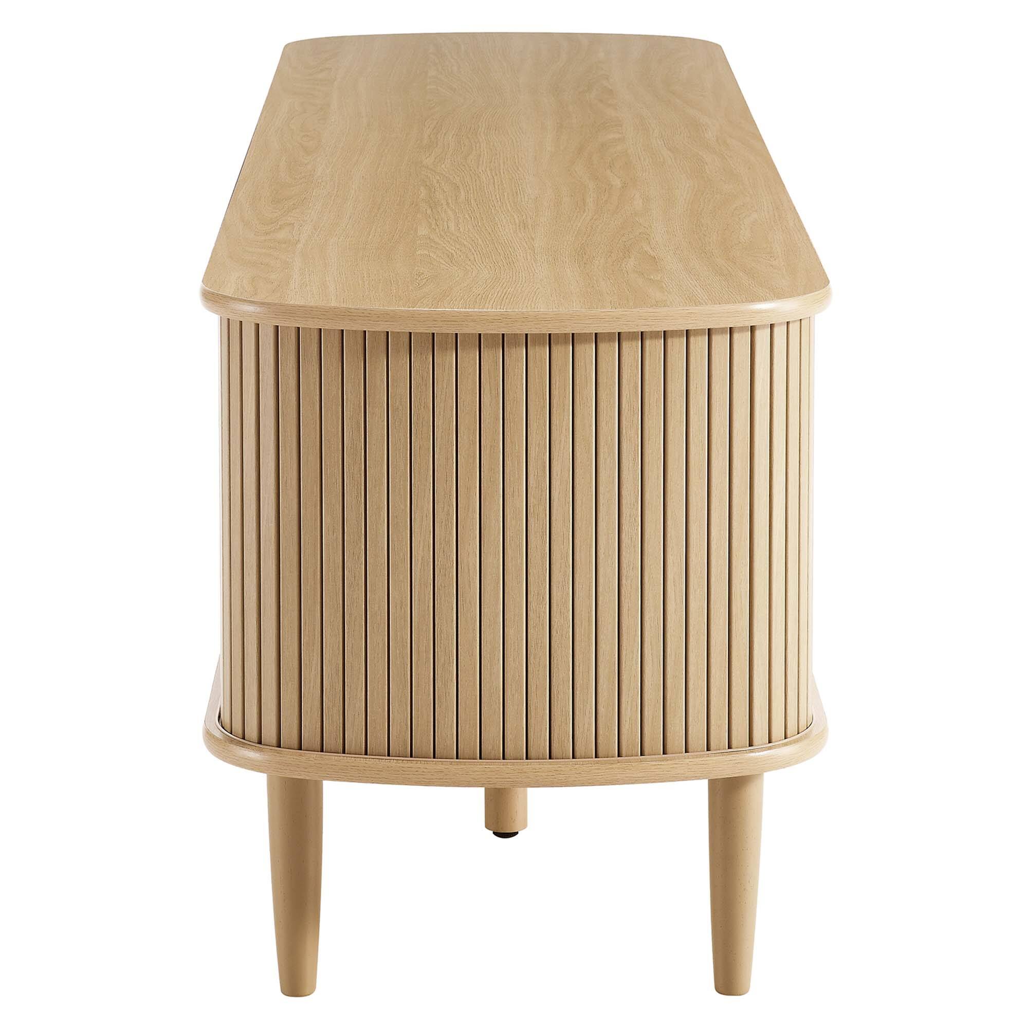 Back. Modway - Contour 63" Wood TV Stand by Modway - Oak.