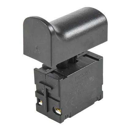 Front. HQRP - Trigger Pushbutton Switch for Kedu HY15DB / HY-15DB Power Tools, Lock-Off, UL Recognized - black.