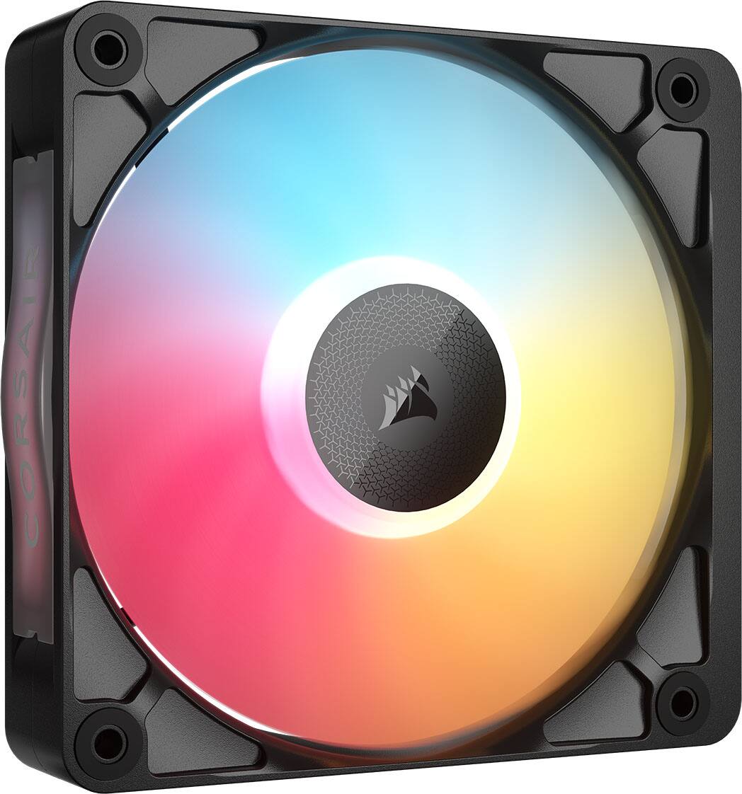CORSAIR - iCUE LINK RX120 II RGB 120mm PWM Fans – Optimized for quiet operation – Up to 2,100 RPM – 8 RGB LEDs per fan - Black