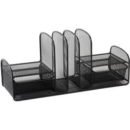 Safco - Multipurpose Mesh Desktop Organizer 7.75" x 17" x 6.75" Desktop - Black