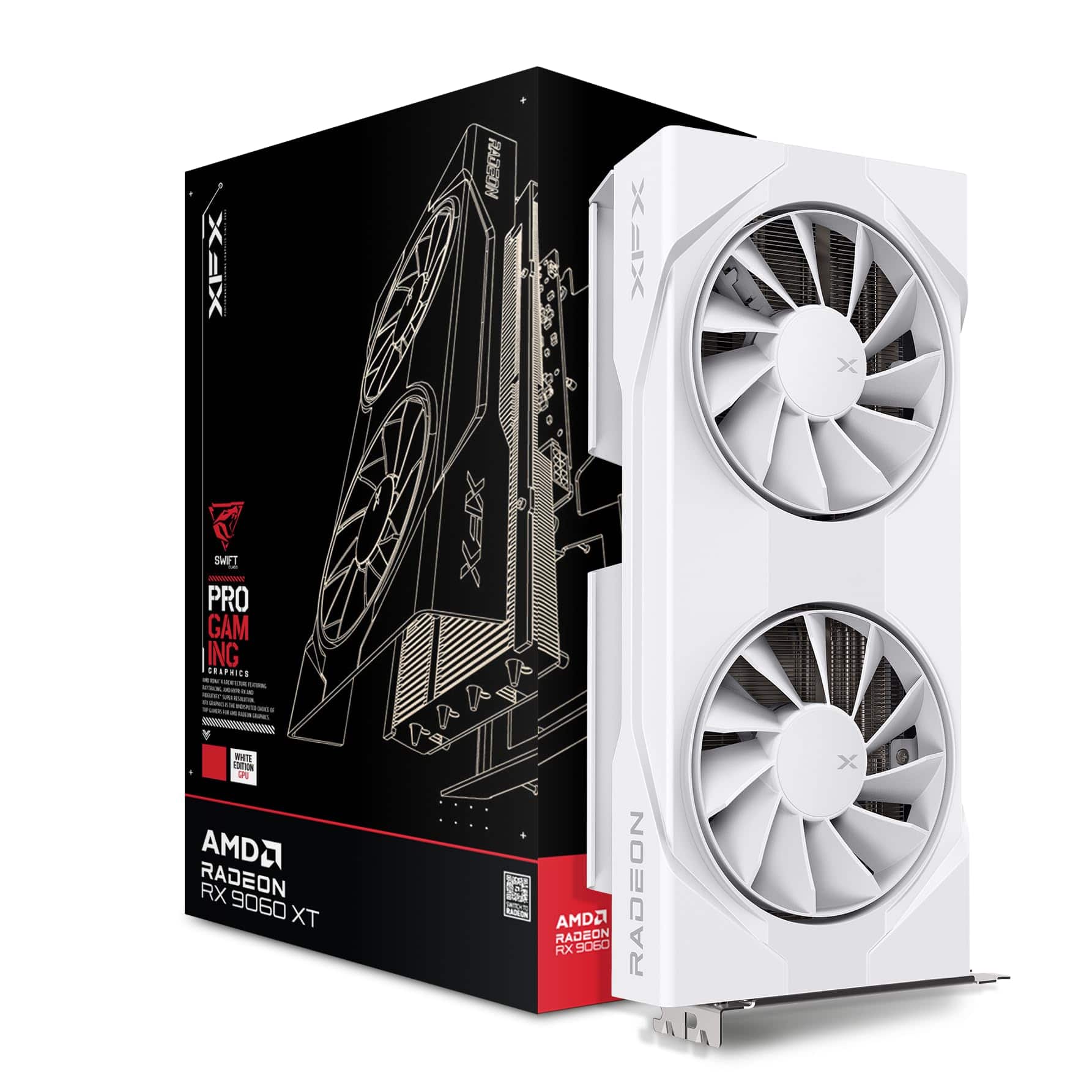 Dazzling Pops - XFX Swift AMD Radeon RX 9060 XT OC Gaming GDDR6 HDMI 2xDP AMD RDNA 4 RX 9060XT RX 96TSW8GWQ