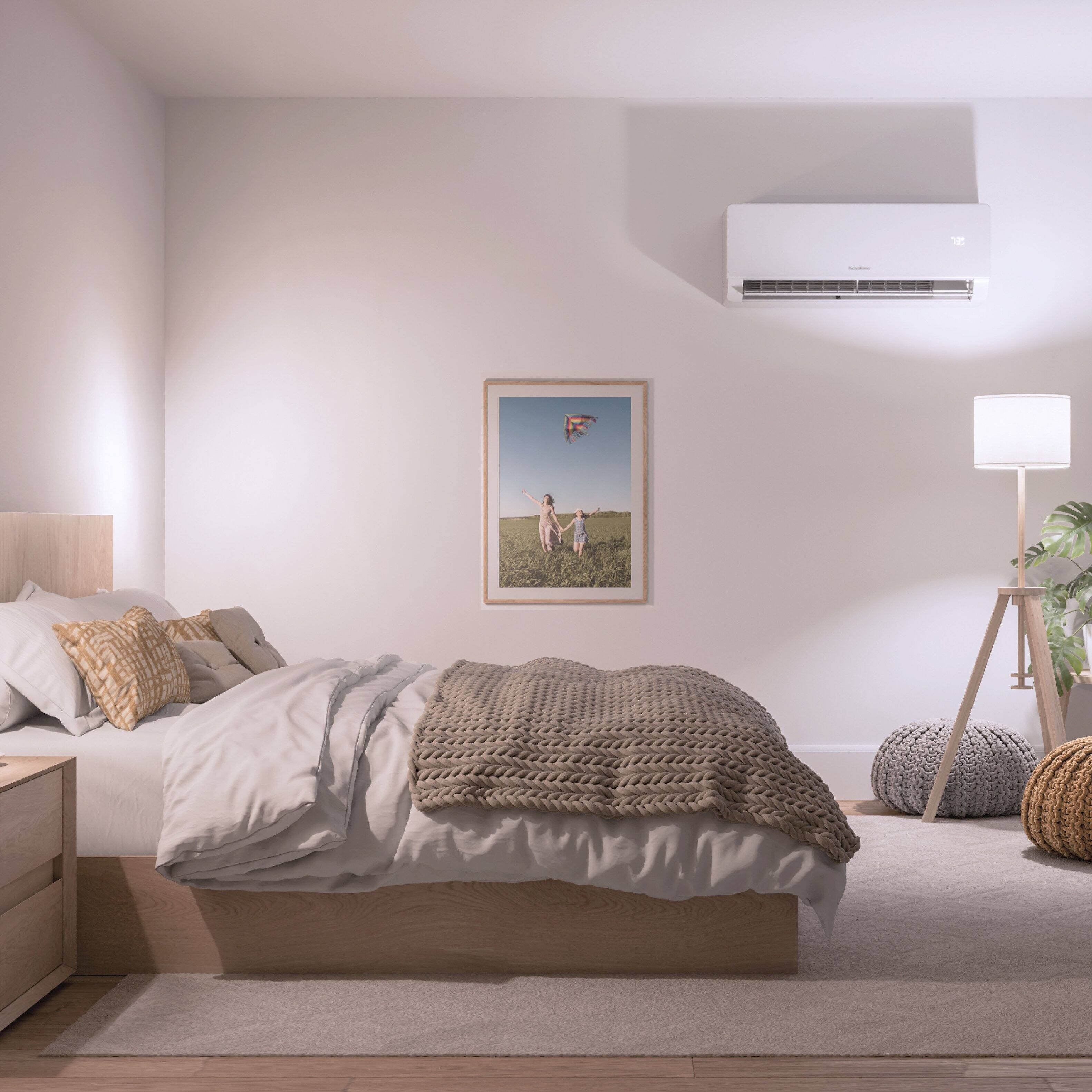 Alt View 4. Keystone - Core 230V 1,000 Sq. Ft. 18,000 BTU Smart Mini Split Air Conditioner 18,000 BTU Heater - White.