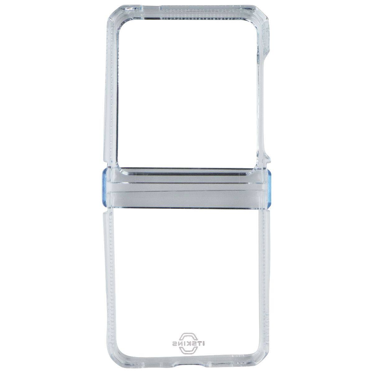Back. Itskins - Hybrid_R Clear Hinge Case for Samsung Galaxy Z Flip6 - Hinge Protection - Clear.
