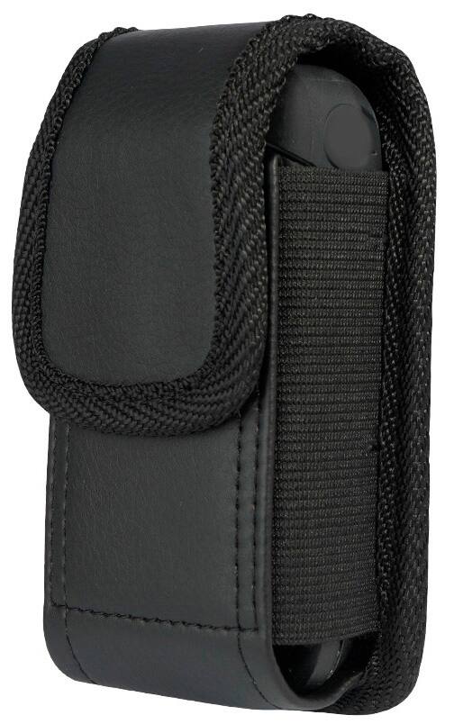 Alt View 9. Nakedcellphone - Pouch Case with Belt Clip, Universal for Thick Flip Phones - Black.