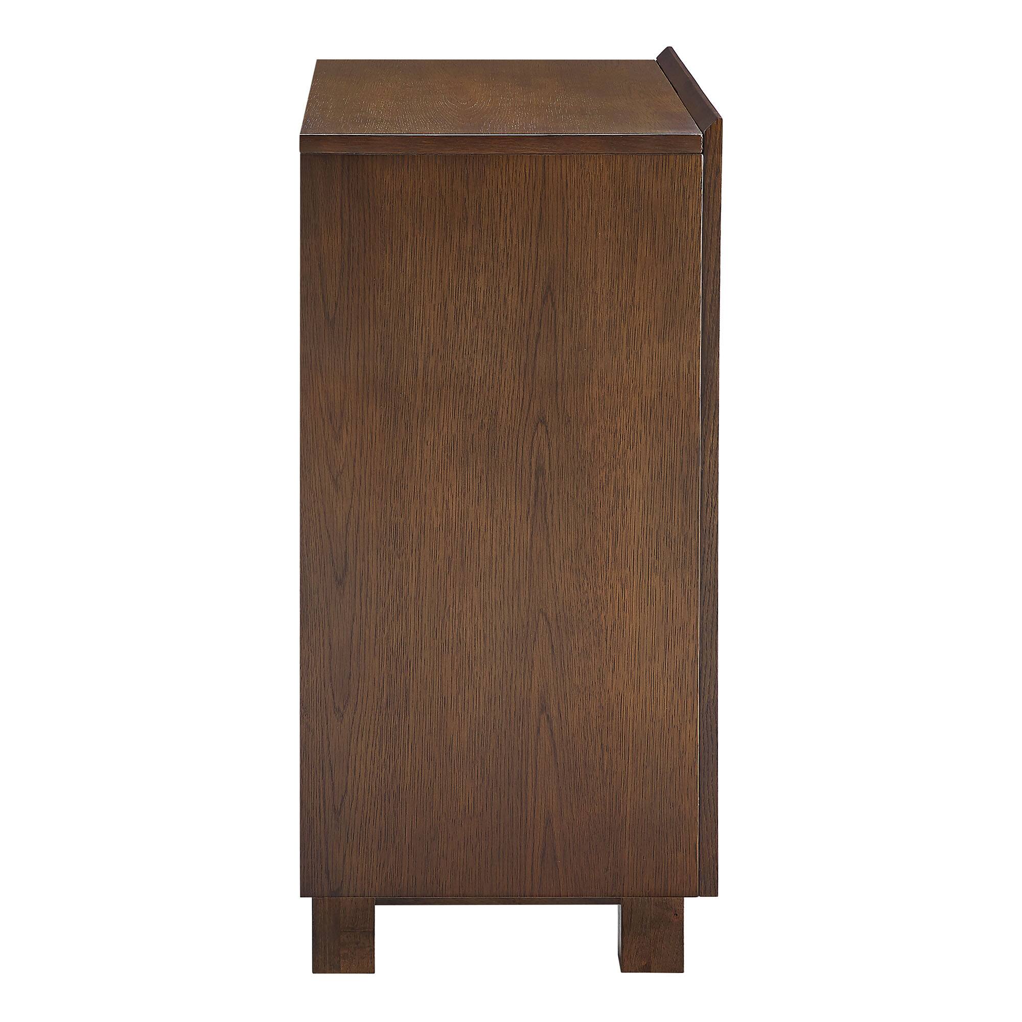 Alt View 1. Modway - Kline 2-Door Striped Accent Cabinet by Modway - Dark Walnut Stripe.