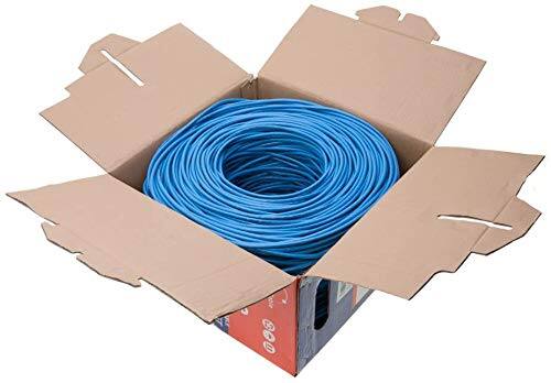 Alt View 4. Cables Direct Online - CAT6 1000FT Plenum CMP Ethernet Cable 550MHz 23AWG UTP RJ45 LAN Bulk Network Wire CCA Copper Clad Aluminum, Blue.