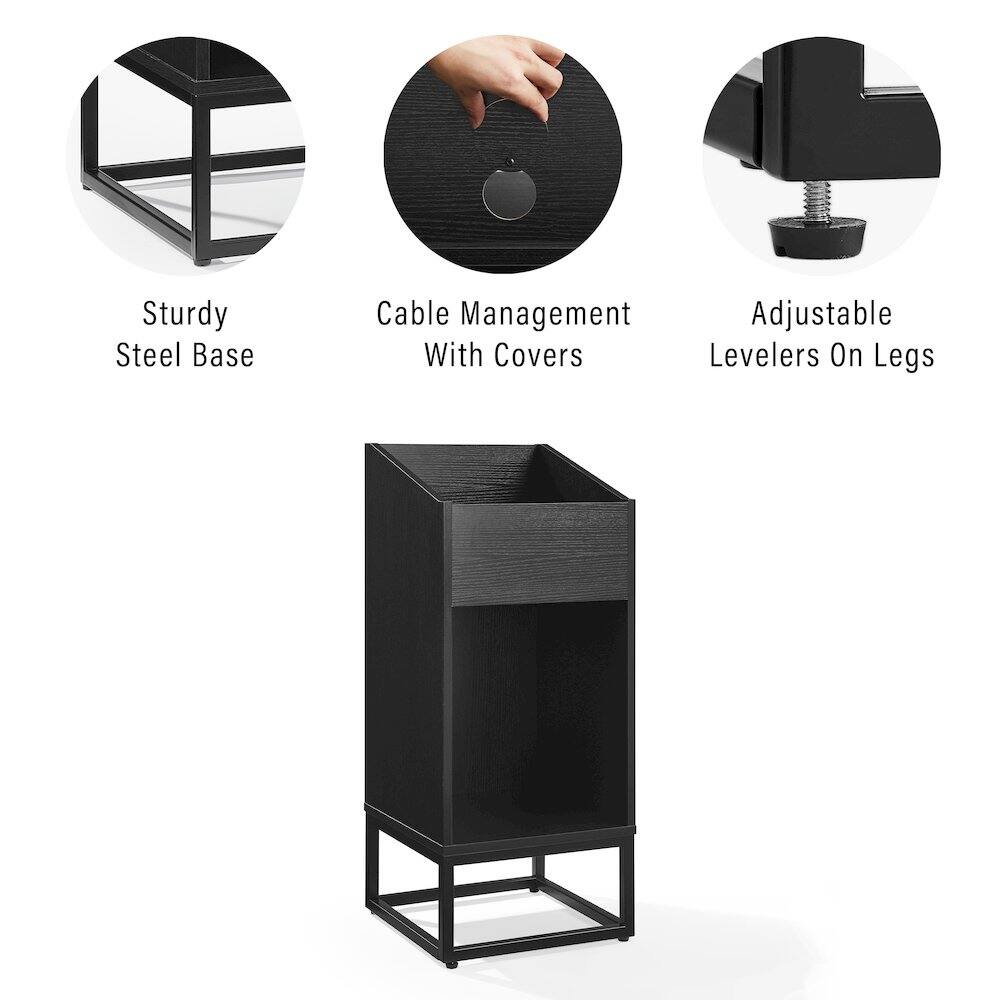 Sturdy Steel Base, Cable Management With Covers, Adjustable Levelers On Legs