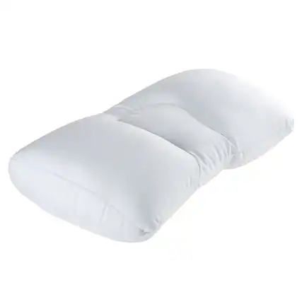 Front. Lavish Home - Ergonomic Microbead Pillow, White - White.