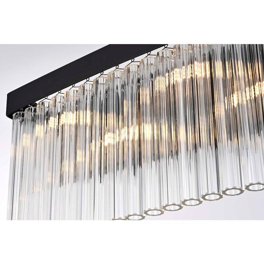 Alt View 2. Elegant Lighting - Harlow 26 inch Wall Sconce in Black - Black.