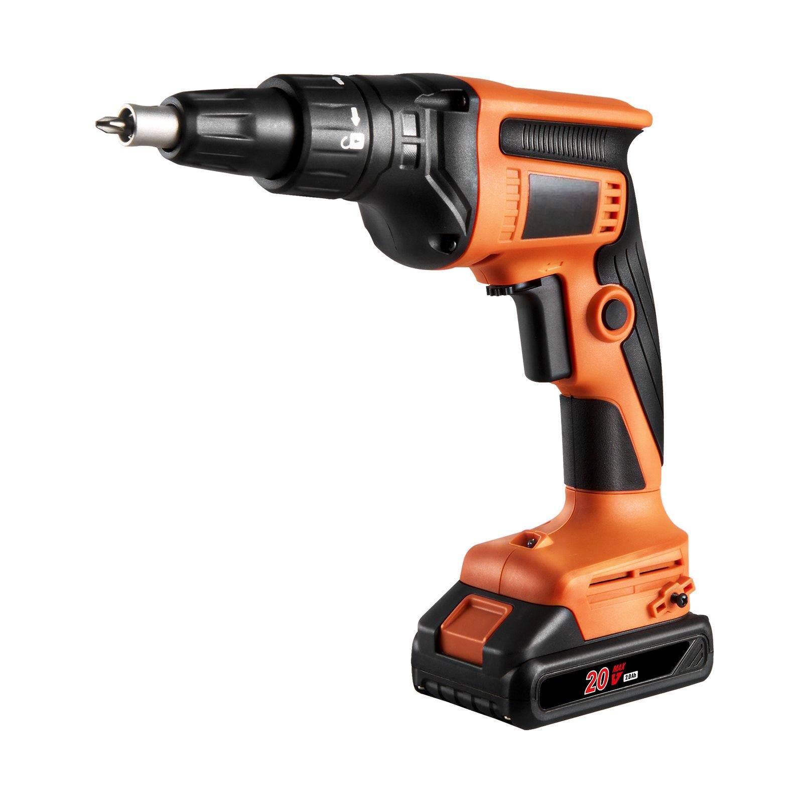 Alt View 10. Glintex - Drywall Screw Gun, 20V Max Cordless Brushless Screwdriver Kit, 4200RPM, 2 Batteries, Charger, LED Light.