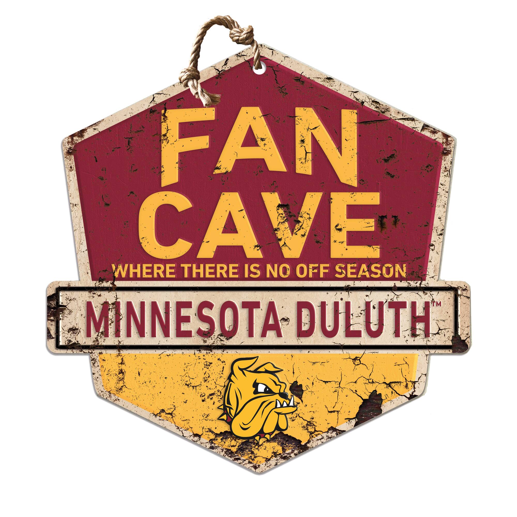 Minnesota Duluth Bulldogs 20'' x 20'' Fan Cave Badge Sign
