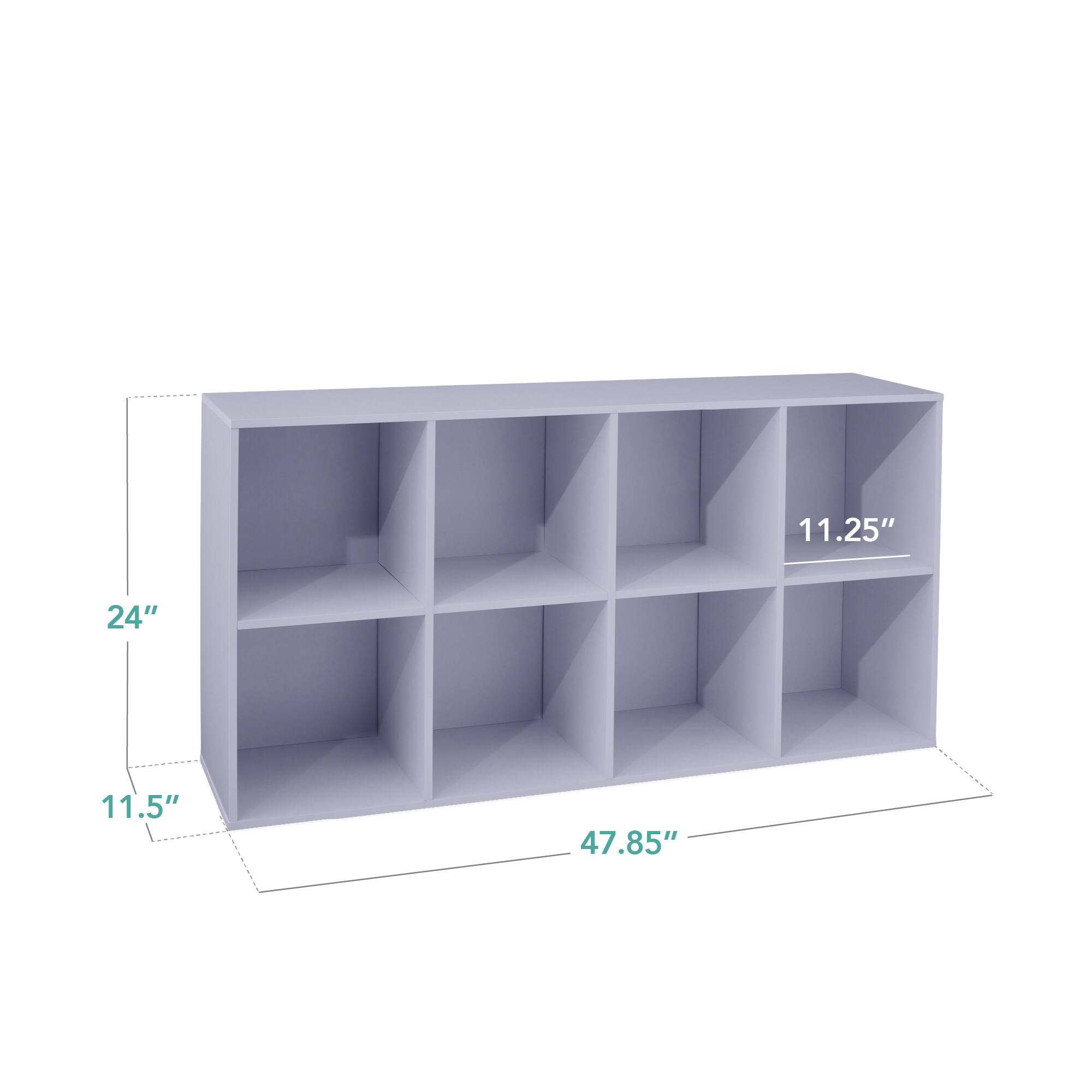 The dimensions of the shelf are:

- Width: 47.85"
- Height: 24"
- Depth: 11.5"
- Shelf depth: 11.25"