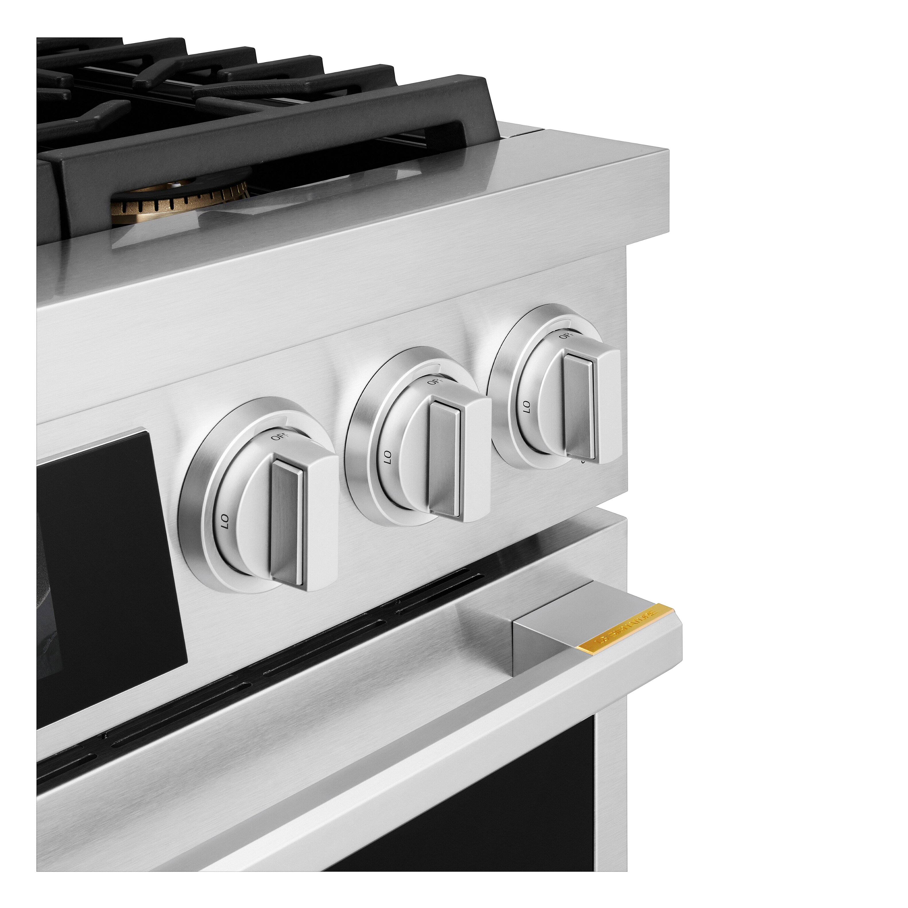 Alt View 21. LG - SIGNATURE 6.3 Cu. Ft. Slide-In Gas True Convection Pro Range with EasyClean, AirFry, and UltraHeat 23K Dual Power Burner - Stainless Steel.