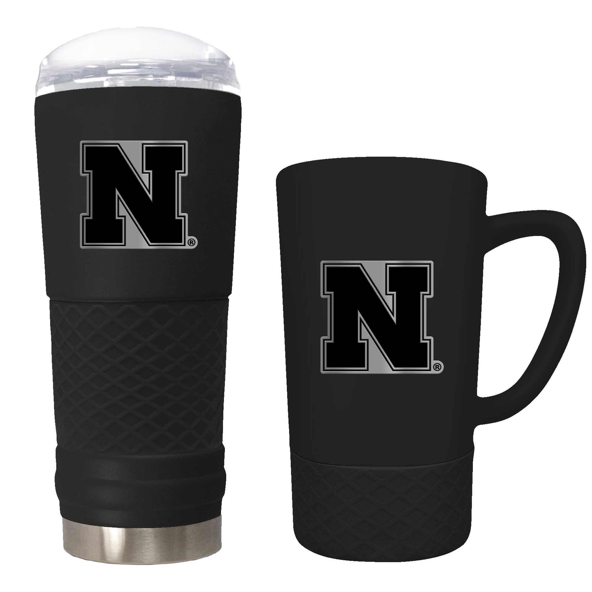 Great American Products - Nebraska Huskers 24oz. Stealth Draft Tumbler and 15oz. Stealth Jump Mug Set - Multicolor
