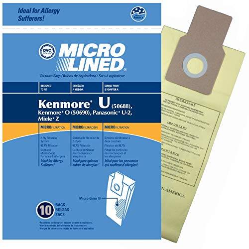 Ideal for Allergy Sufferers!

DVC MICRO LINED Vacuum Bags / Bolsas de Aspiradora / Sacs d'aspirateur

Kenmore® U (50688), Kenmore® O (50690), Panasonic U-2, Miele Z

MICRO-LINED
MICRO-LINÉE
MICRO-LINER

99.9% Filtration
99.9% Filtration
99.9% Filtration

Captura Partículas
Captura Particules
Captura Particulas

Ideal for Allergy Sufferers!
Ideal pour les personnes souffrant d'allergies!
Ideal para personas que sufren alergias!

IMPORTANT
IMPORTANT
IMPORTANT

Micro-Liner Bags
Bolsas Micro-Liner
Sacs Micro-Liner

10 BAGS
10 BOLSAS
10 SACS

Made in America
FABRIQUÉ EN AMÉRIQUE