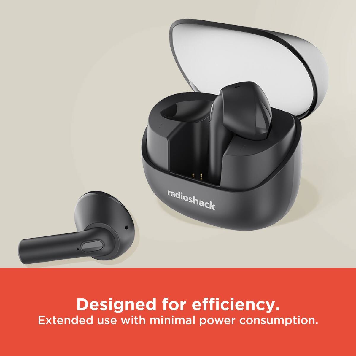 RadioShack Live Sound Wireless Bluetooth Earbuds with Noise