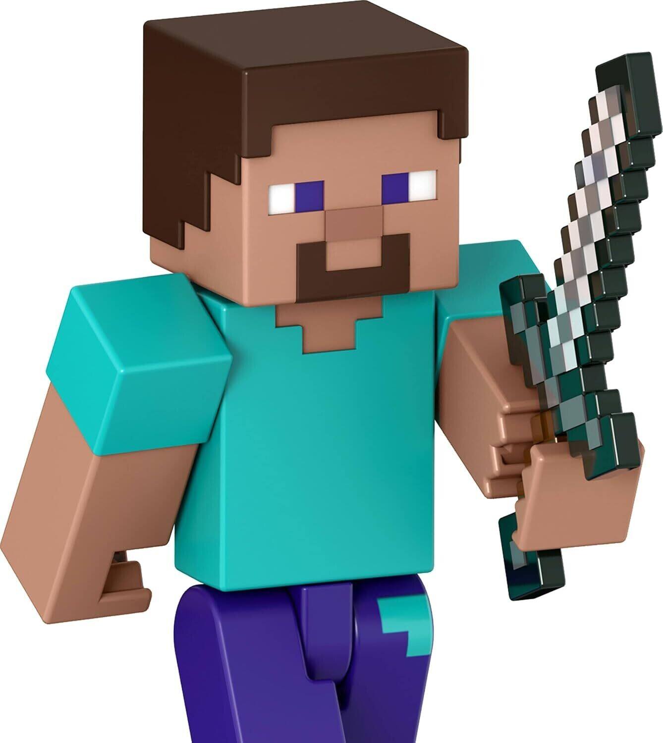 Alt View 1. Mattel - Mattel - Minecraft 3.25'' Steve Figure with Accessories   - Collectibles - Multicolor.