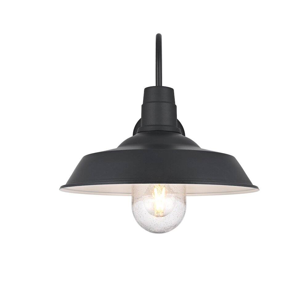 Back. Elegant Lighting - Rayan 14 Inch Outdoor Wall Sconce In Black - Black.