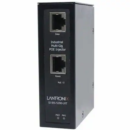 Data Industrial Multi-Gig POE Injector Power LANTRONIX SI-IES-5200-LRT PW2 PW1
