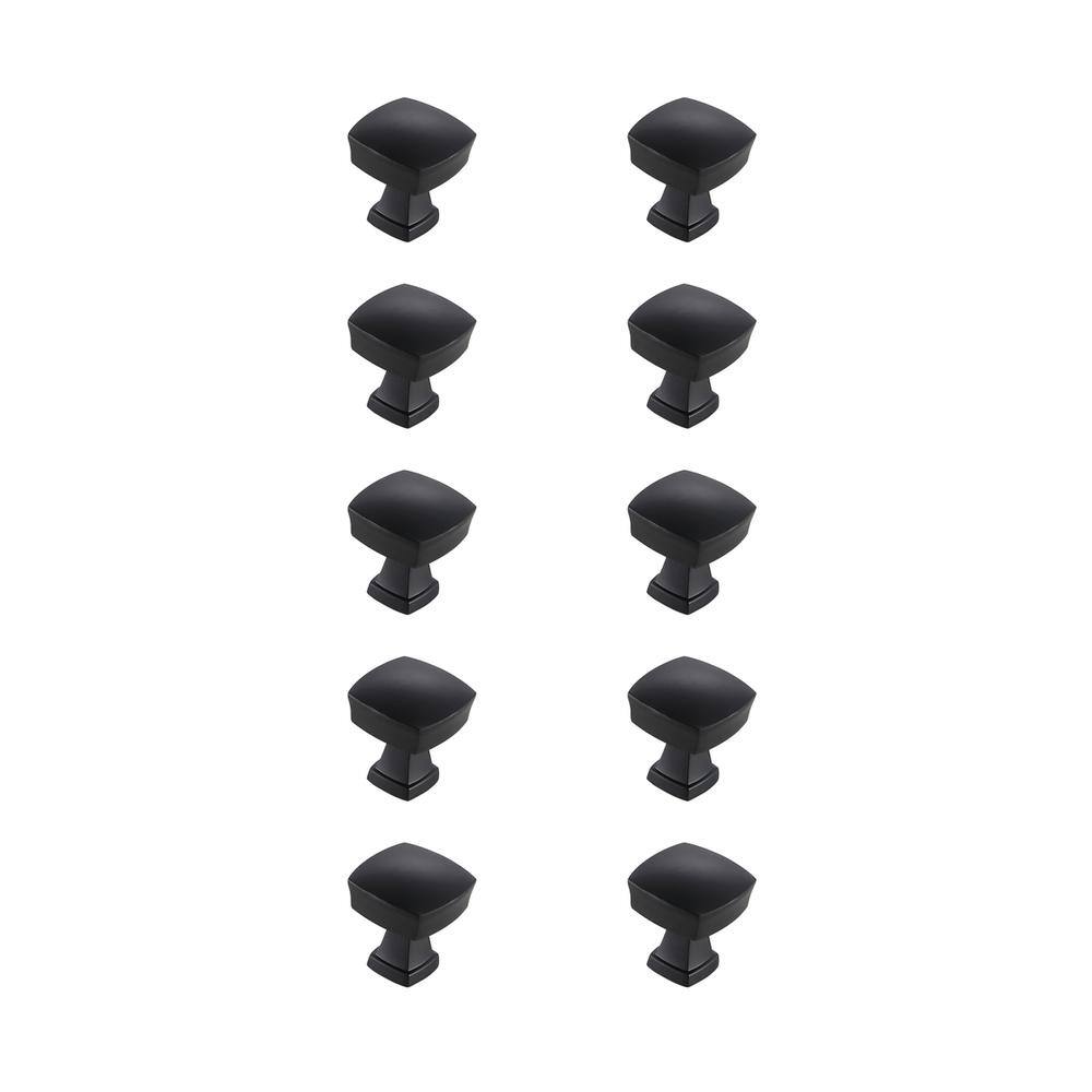 Alt View 2. Elegant Decor - Irvin 1.3" Matte Black Square Knob Multipack (Set of 10) - Matte Black.