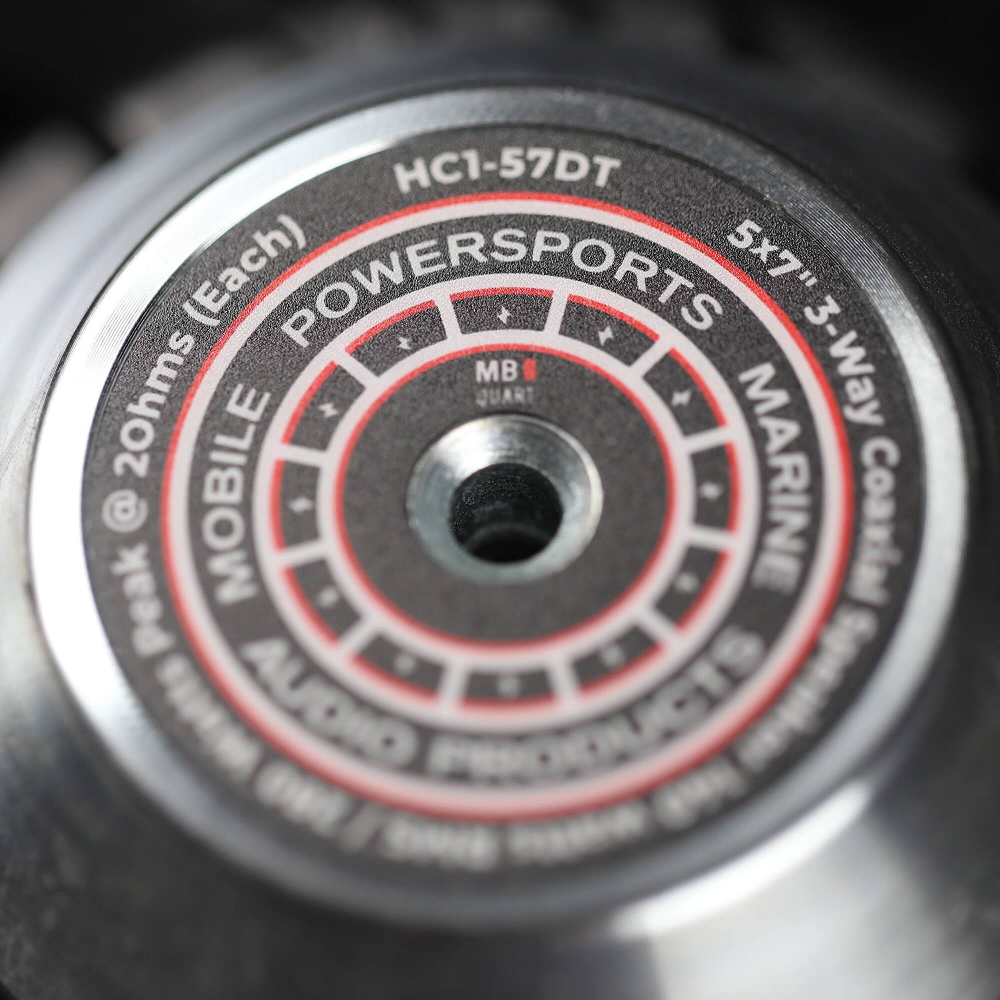 HC1-57DT  
POWERSPORTS 5x7" 3-Way  
@ Peak  
MOBILE MARINE Coaxial  
20ohms (Each)  
QUART  
AUDIO  
FEITLISTD  
Speabaw