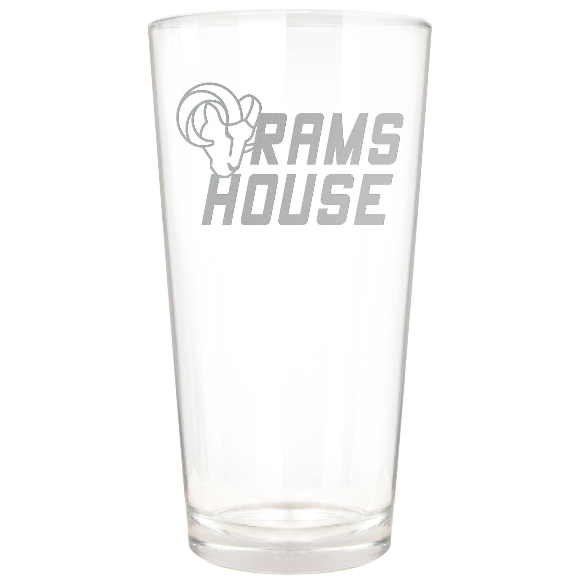 Great American Products - Los Angeles Rams Etched 16oz. Rally Cry Pint Glass - Multicolor