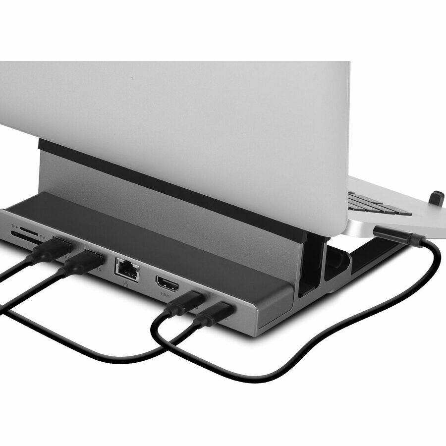 Alt View 2. SIIG Inc - SIIG USB-C Laptop Stand W/ 4K Docking Station - Unique multitasks design for foldable holder and vertical Laptop stand &.