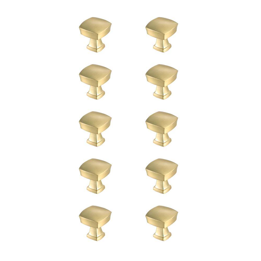 Alt View 2. Elegant Decor - Irvin 1.3" Brushed Gold Square Knob Multipack (Set of 10) - Brushed Gold.