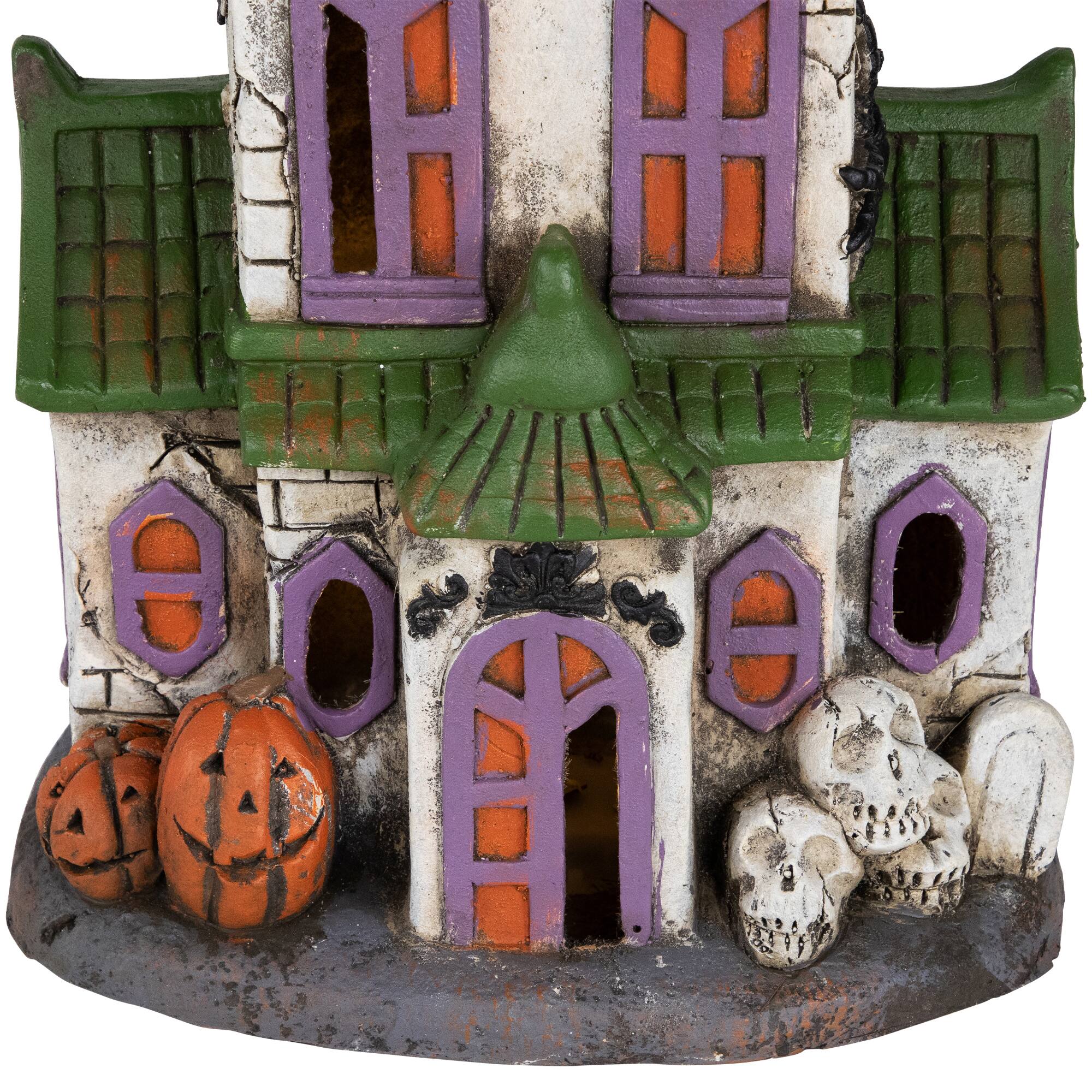 Northlight LED Lighted Haunted House with Skulls Halloween Decoration ...