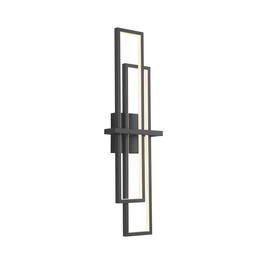 Umeiluce - 32 Inch LED Flush-Mounted Wall Sconces Light Warm Light Switch Dimmable Hardwired - Matte Black